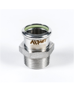 Nipple Socket Male 316L D22x1/2" ISO7R